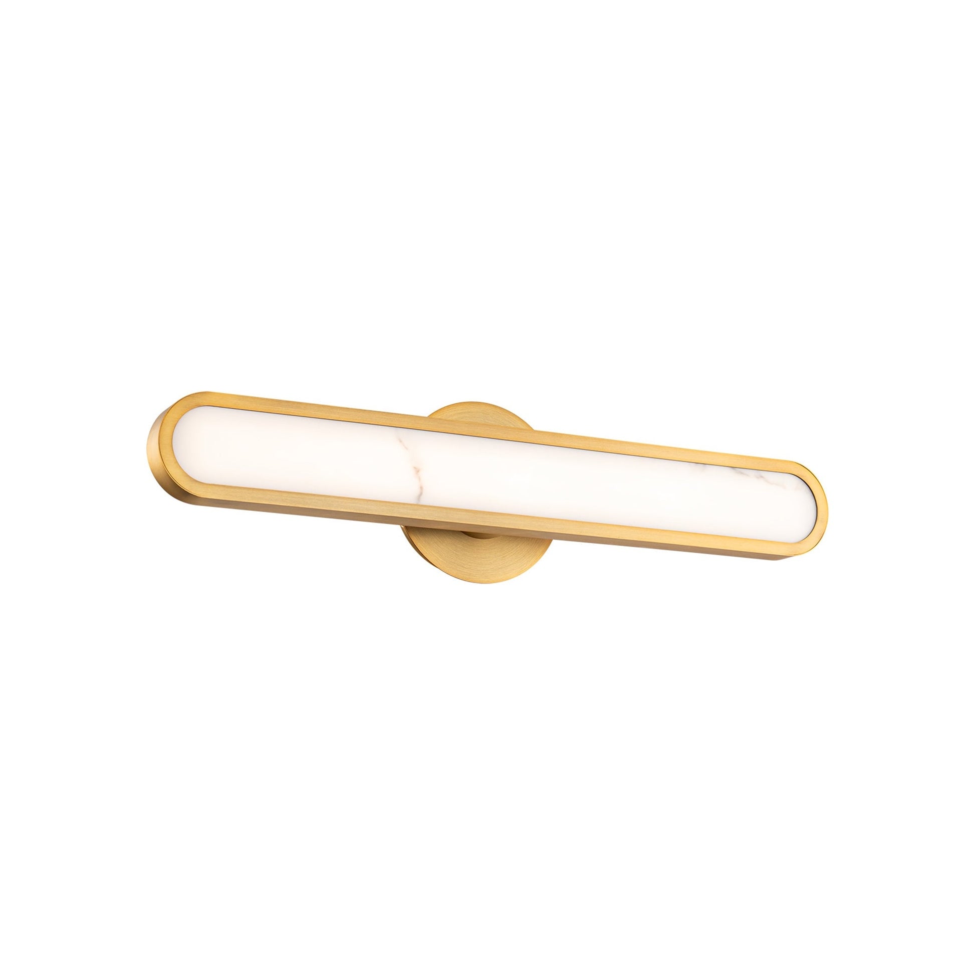 Serena LED Bath Vanity Light in Aged Brass (24-Inch).