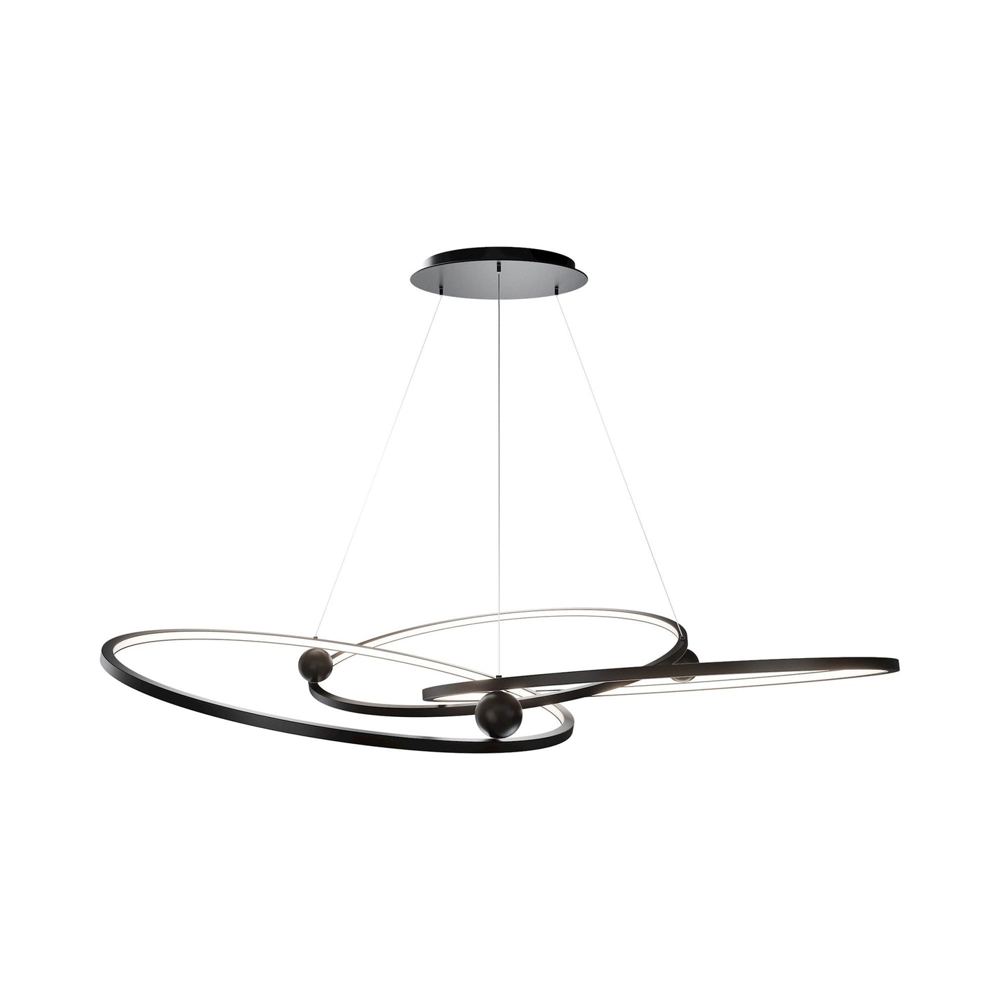 Sidewinder LED Chandelier in Black.