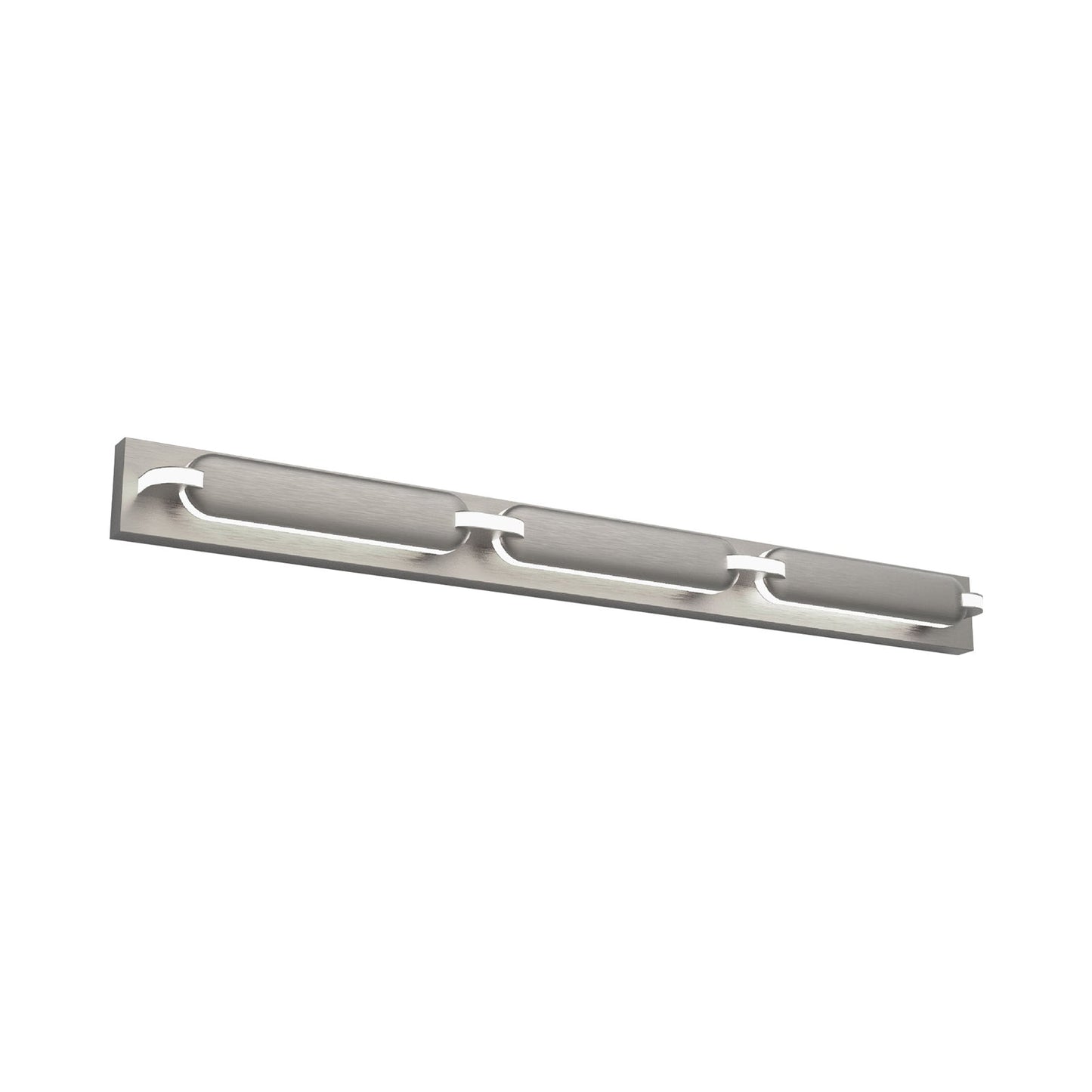 Spectacle LED Bath Wall Light in Brushed Nickel (Large).