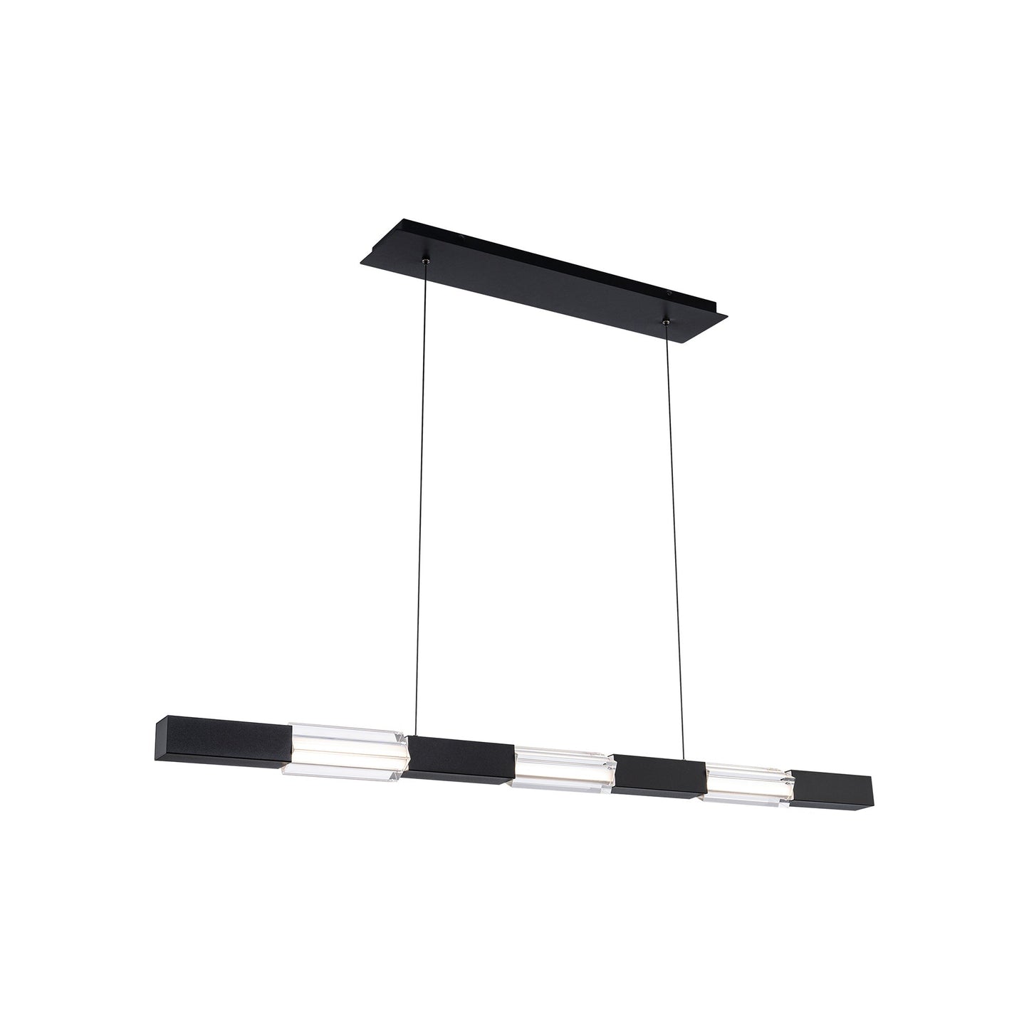 Super Star Linear LED Pendant Light in Black (47-Inch).