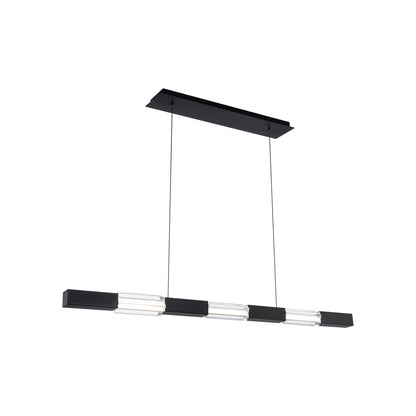 Super Star Linear LED Pendant Light in Black (47-Inch).