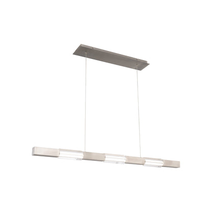 Super Star Linear LED Pendant Light in Brushed Nickel (47-Inch).