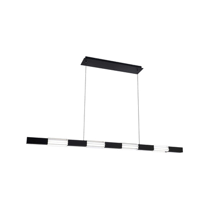 Super Star Linear LED Pendant Light in Black (60-Inch).