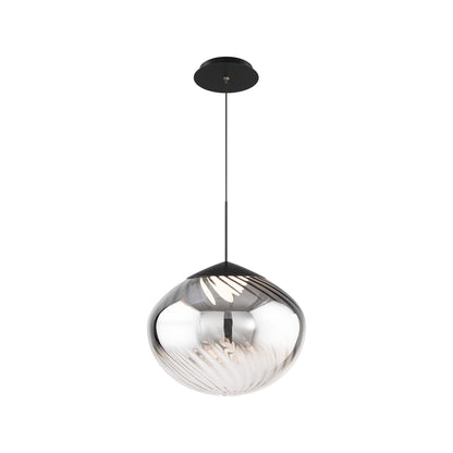Swayzey LED Pendant Light in Smoke Glass (13.88-Inch).