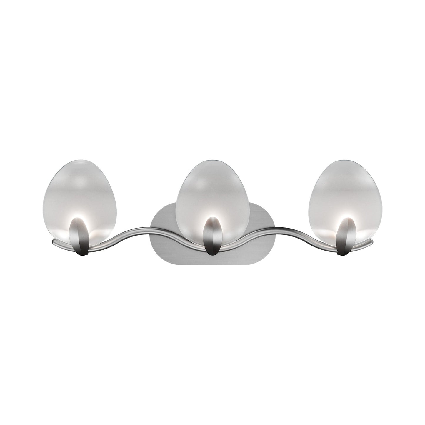 Tressa LED Bath Vanity Light in Brushed Nickel.