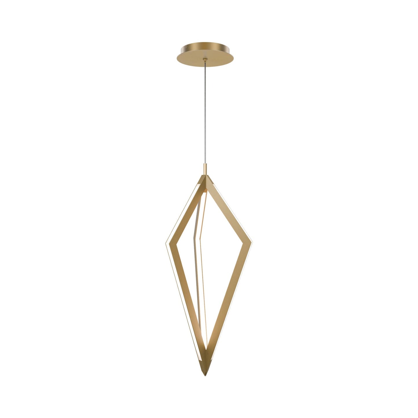 Tribeca LED Pendant Light in Aged Brass.