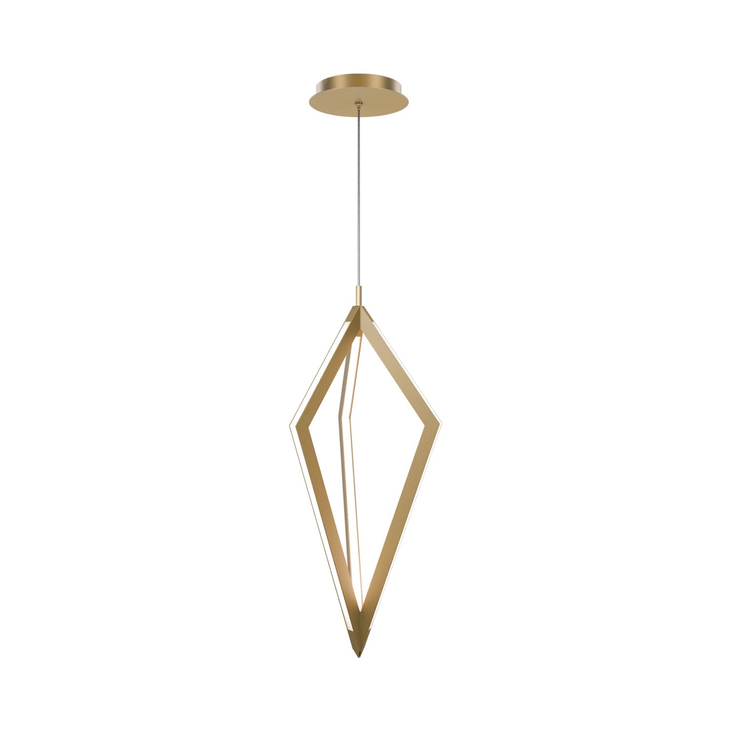 Tribeca LED Pendant Light in Aged Brass.