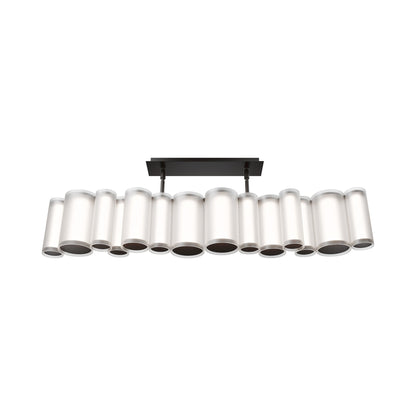 Troop Linear LED Pendant Light in Black.