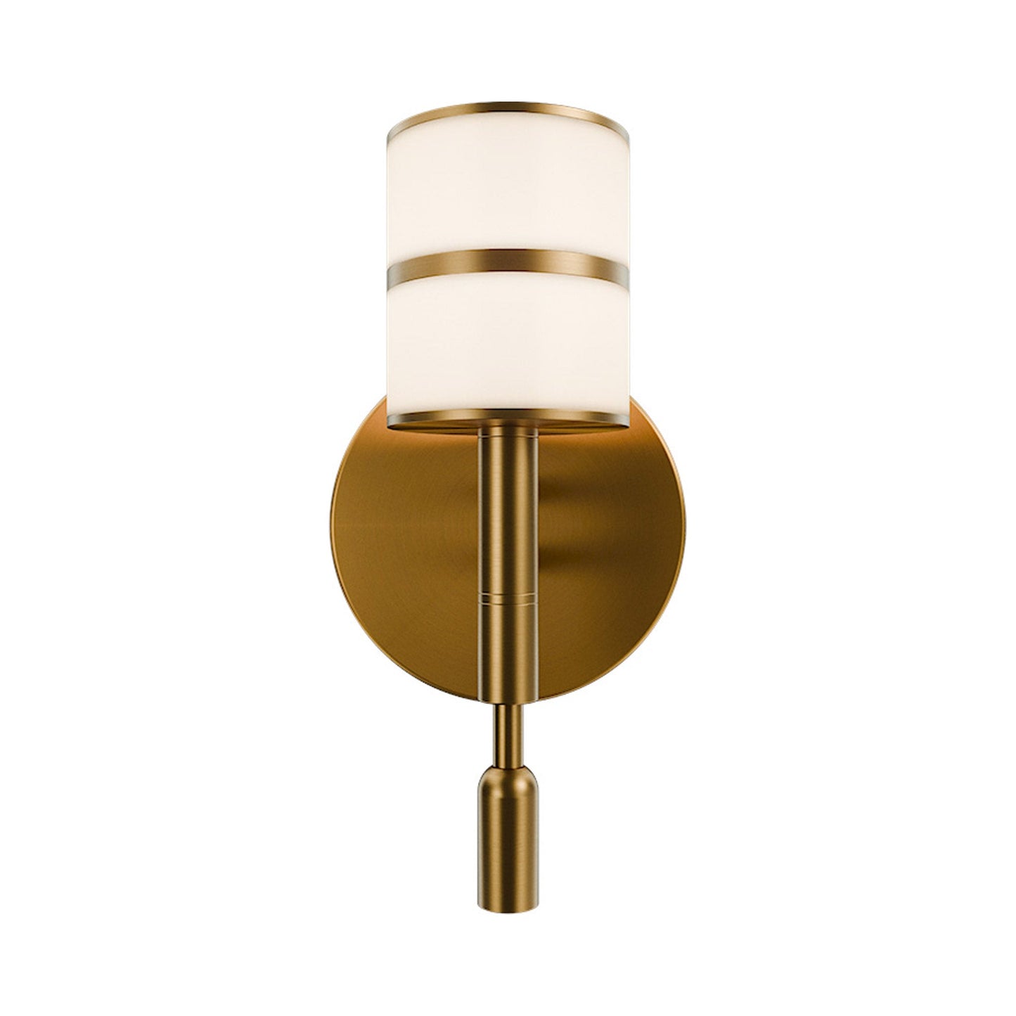 Veer LED Wall Light in Aged Brass.