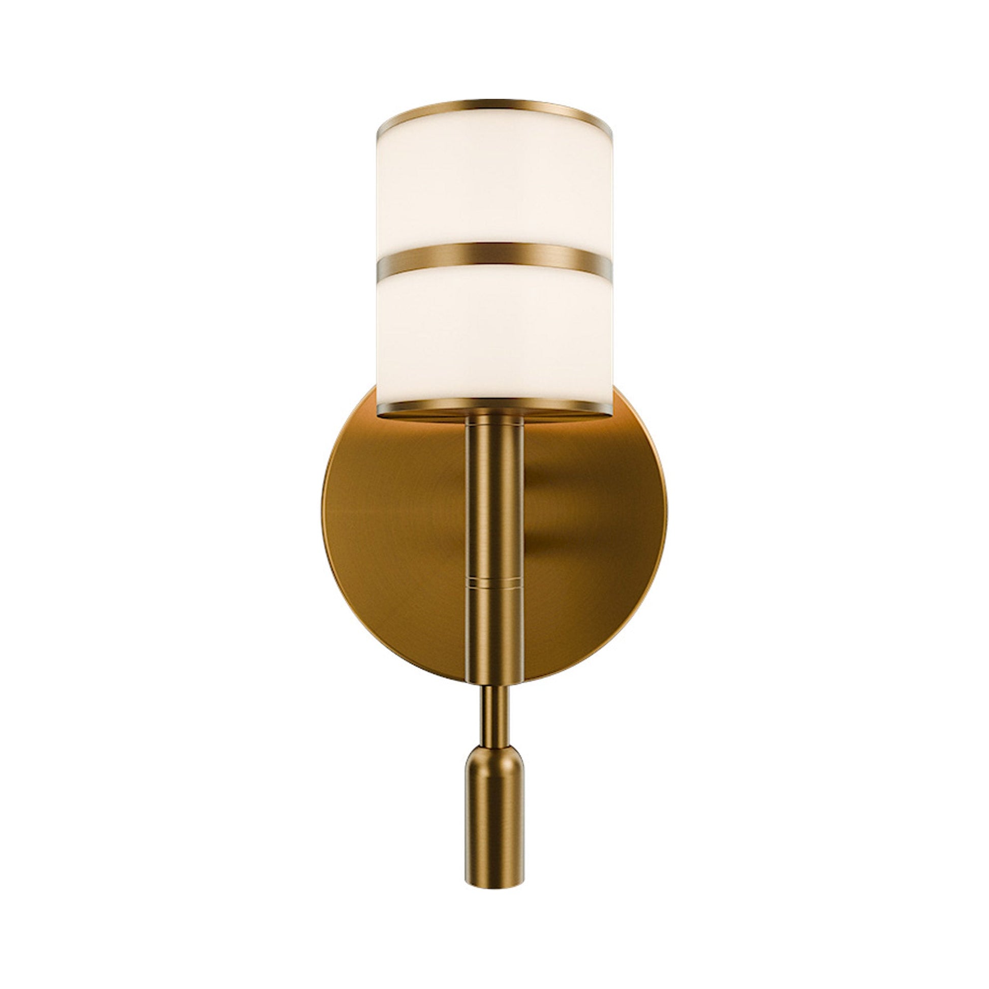 Veer LED Wall Light in Aged Brass.
