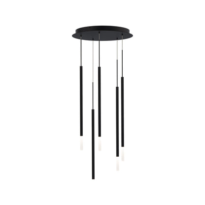 Viggo Round LED Multi Pendant Light (24-Inch/5-Light).