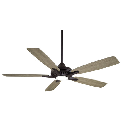 Dyno LED Ceiling Fan in Coal/Seashore Grey.