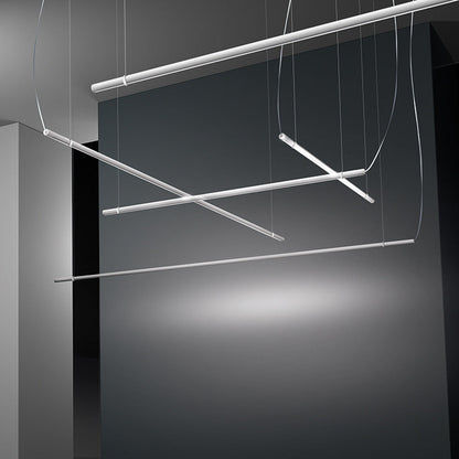 Lancia LED Pendant Light in White (40.16-Inch).