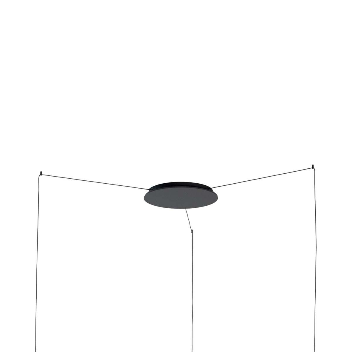 Stick System Side-Feed Multi Light Canopy in Black (3-Light).
