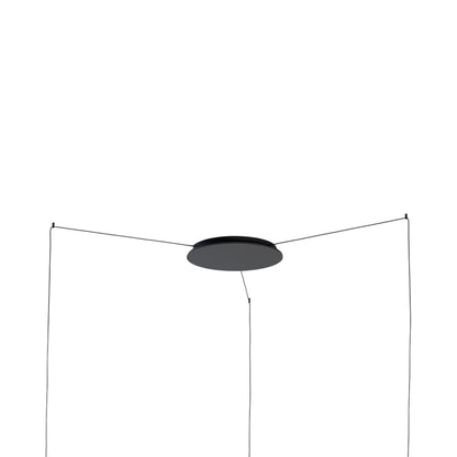 Stick System Side-Feed Multi Light Canopy in Black (3-Light).