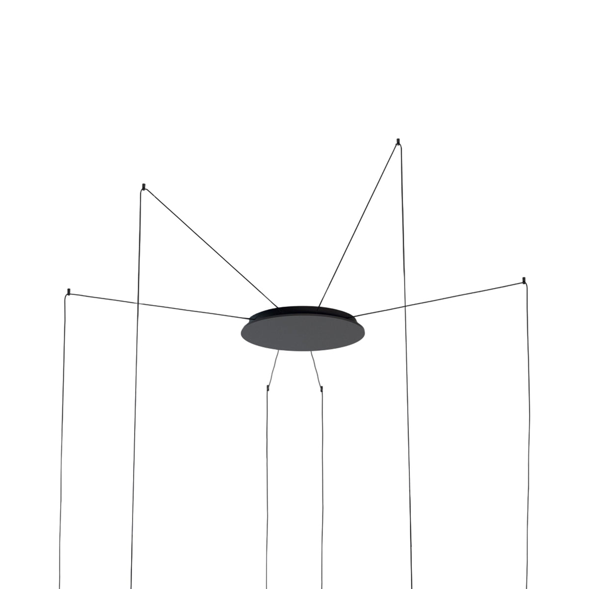 Stick System Side-Feed Multi Light Canopy in Black (6-Light).