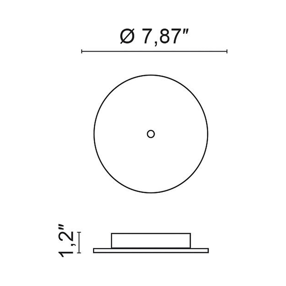 Stick System Single Canopy - line drawing.