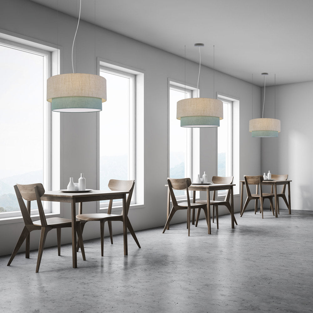 Aros Double Pendant Light in dining room.