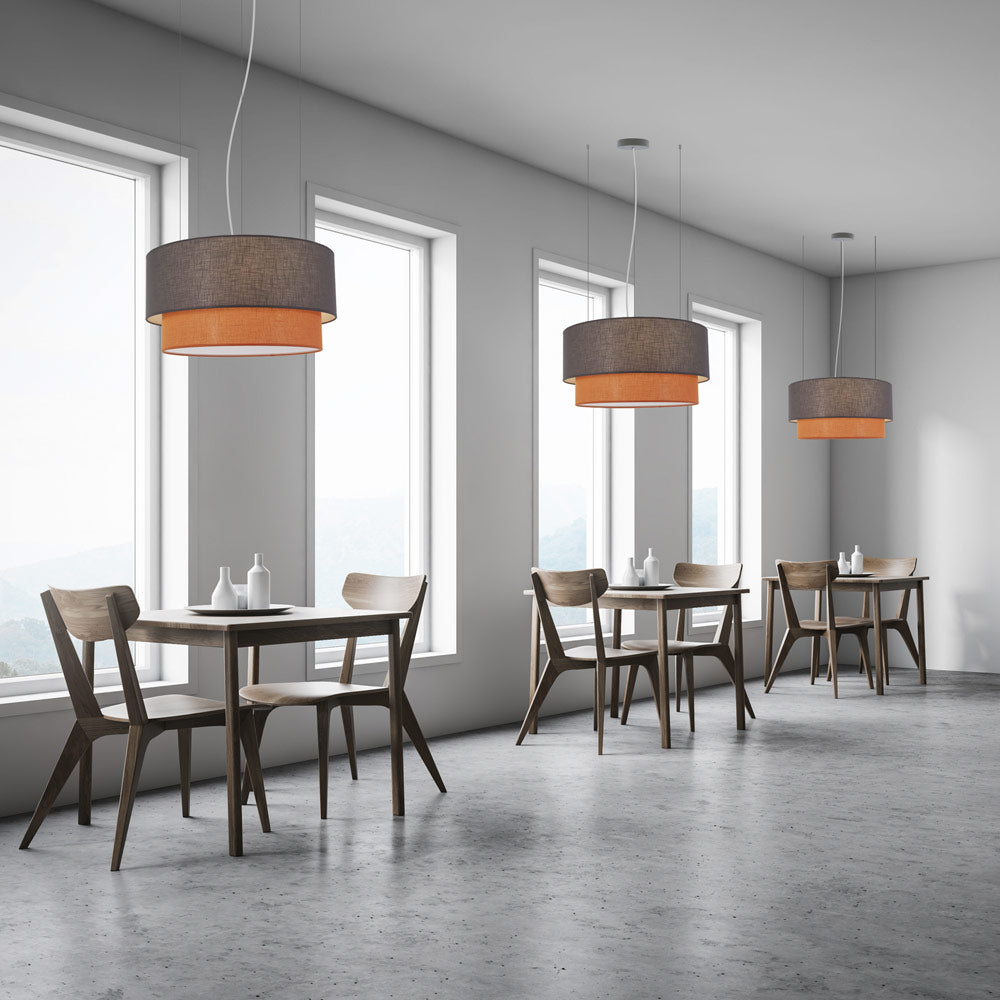 Aros Double Pendant Light in dining room.