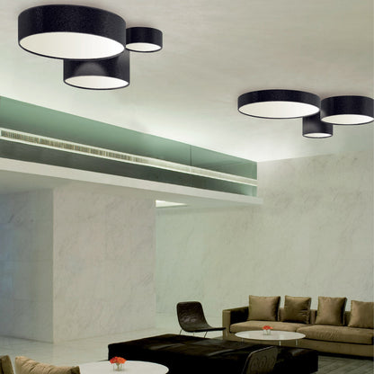Aros Flush Mount Ceiling Light in living room.