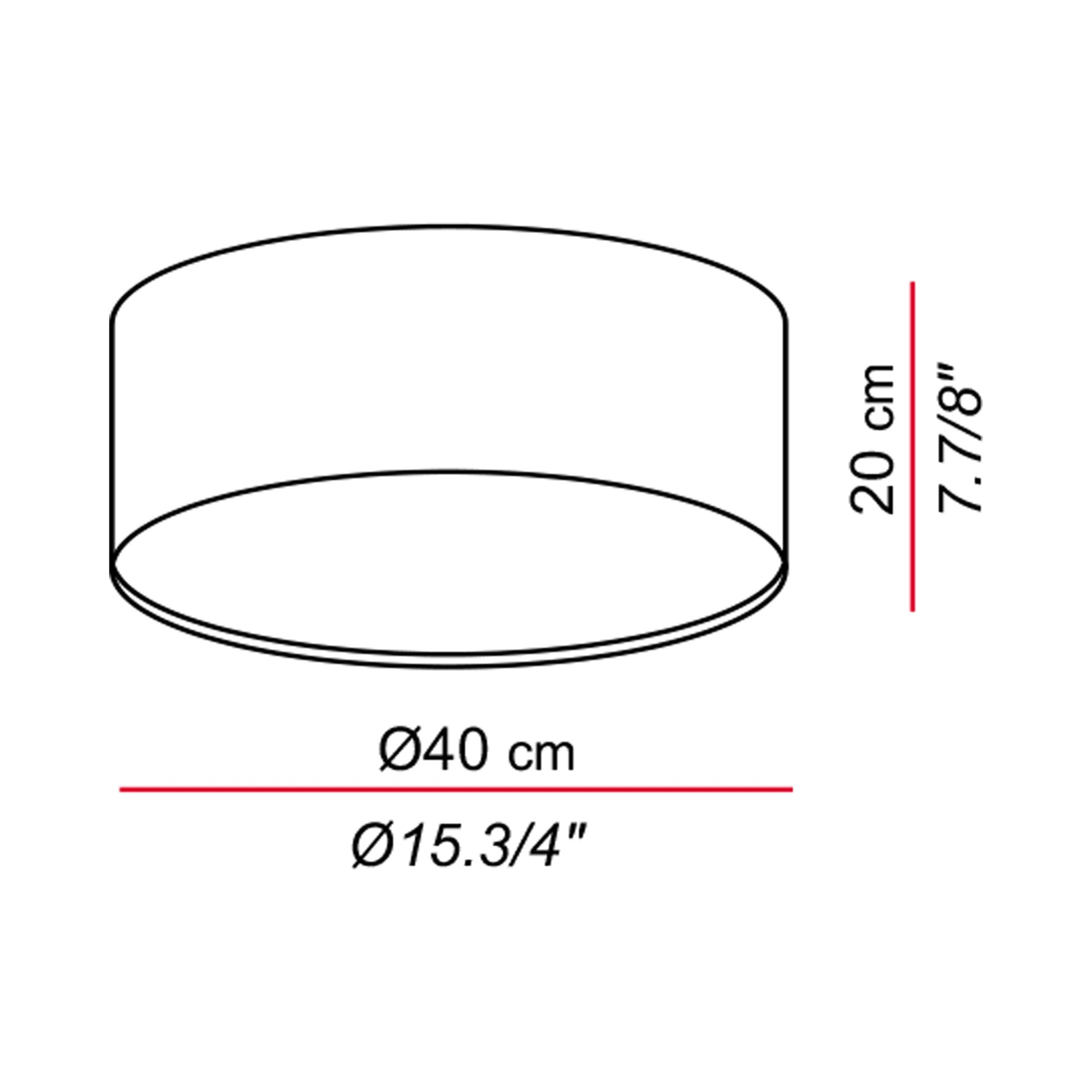 Aros Flush Mount Ceiling Light - line drawing.