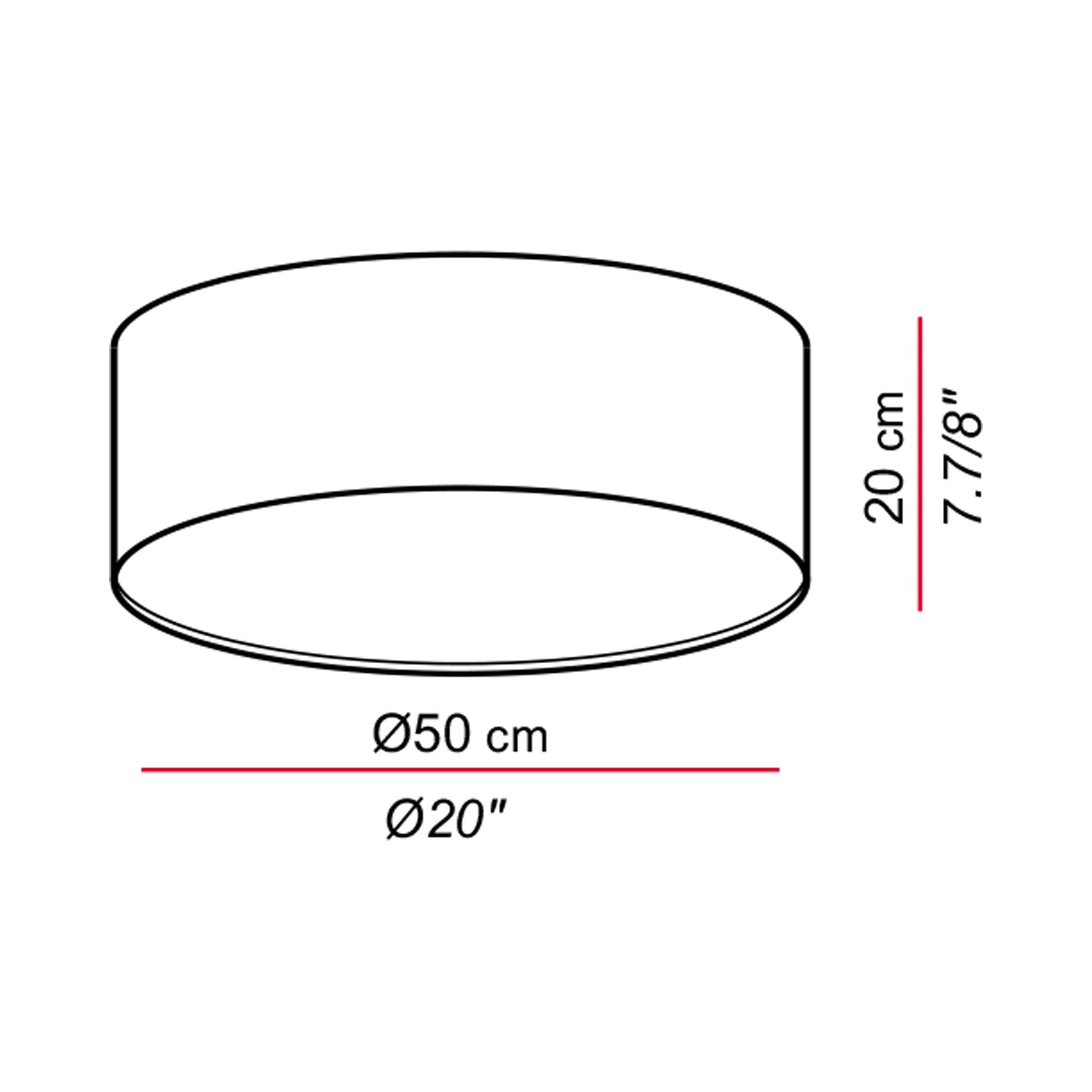 Aros Flush Mount Ceiling Light - line drawing.