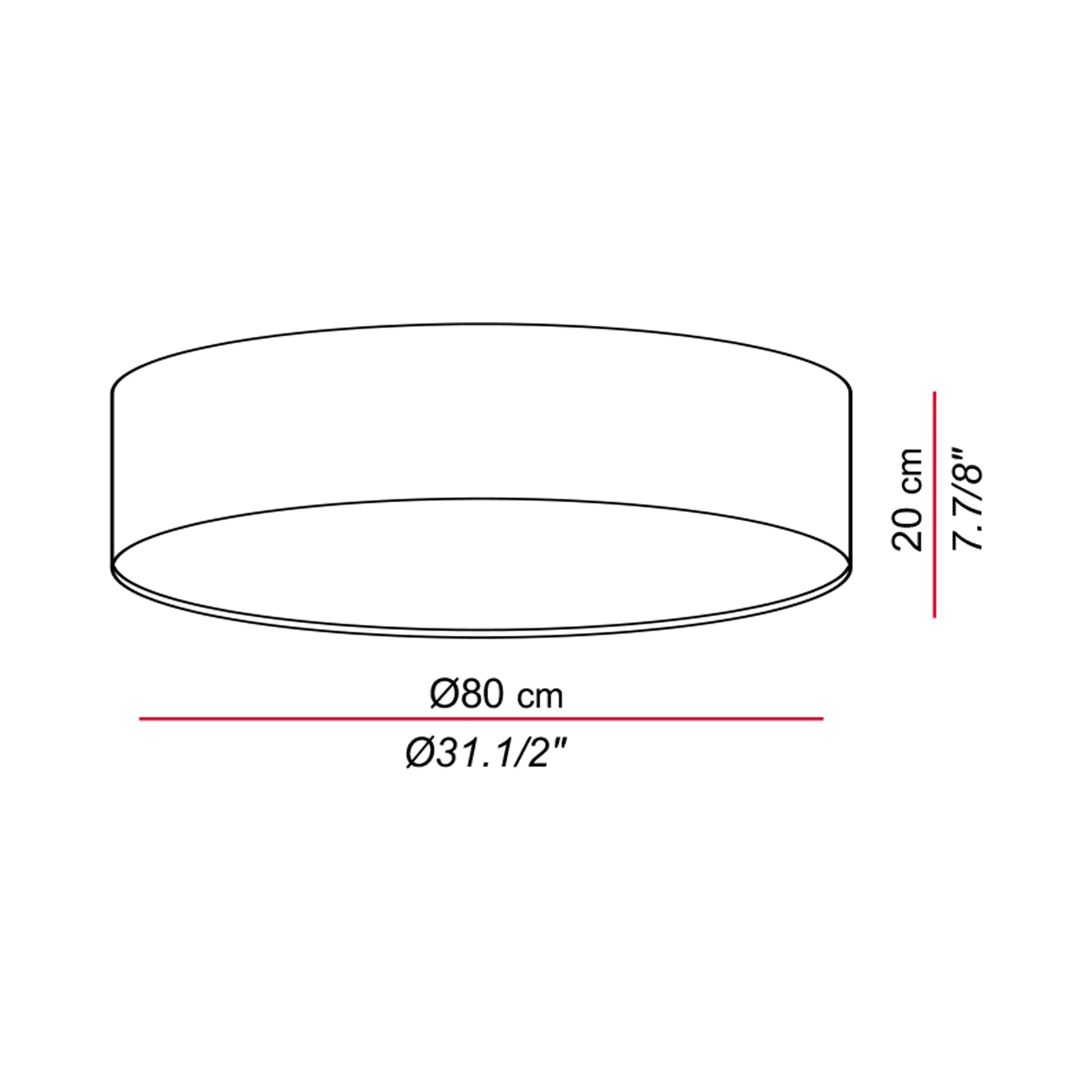 Aros Flush Mount Ceiling Light - line drawing.