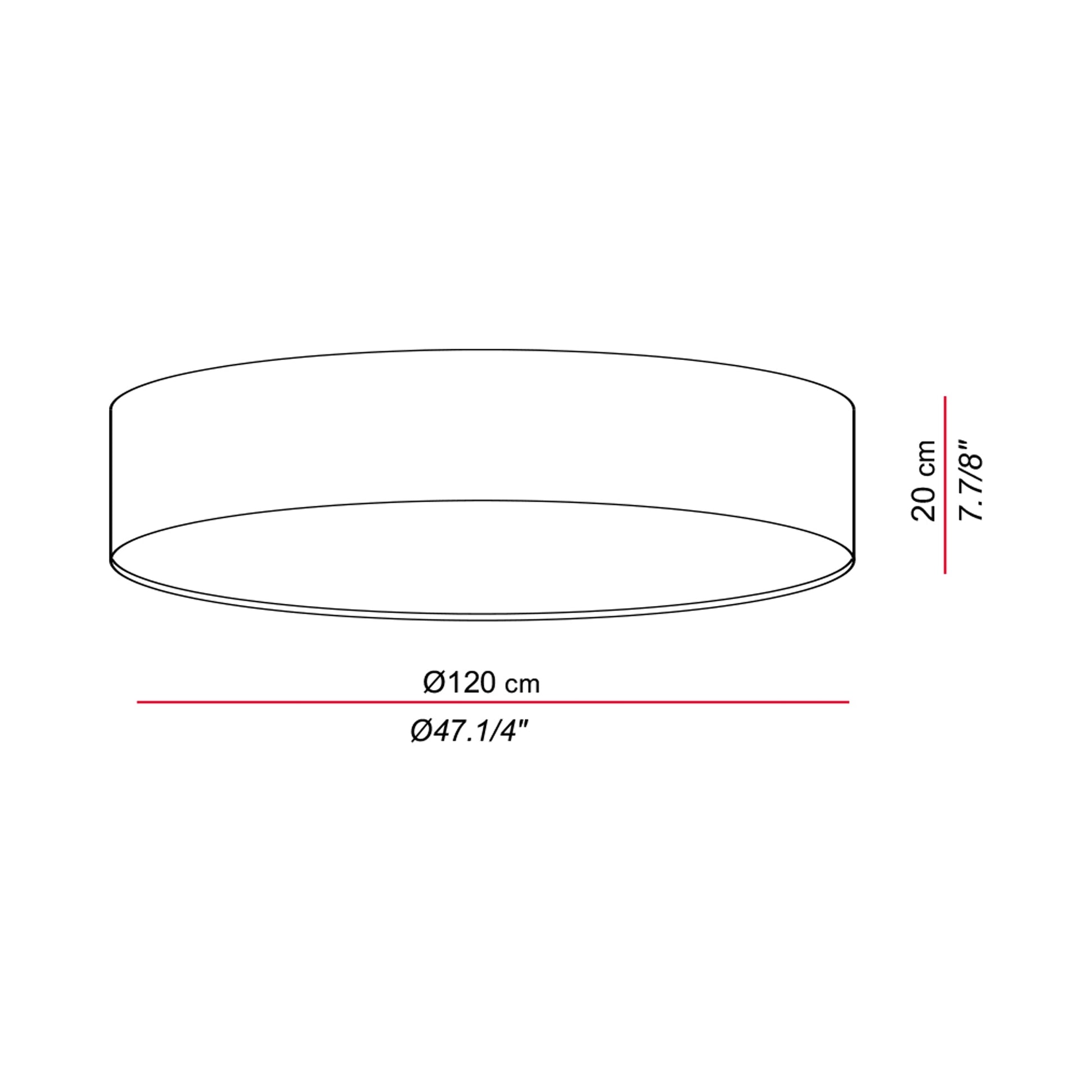 Aros Flush Mount Ceiling Light - line drawing.