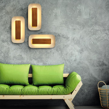 Aura LED Wall Light in living room.
