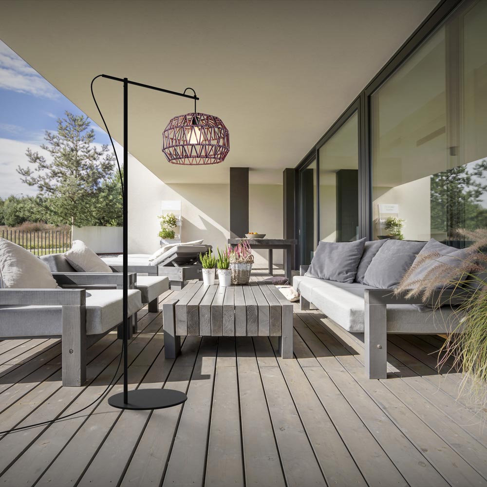 Bauma Outdoor Floor Lamp in Outside Area.