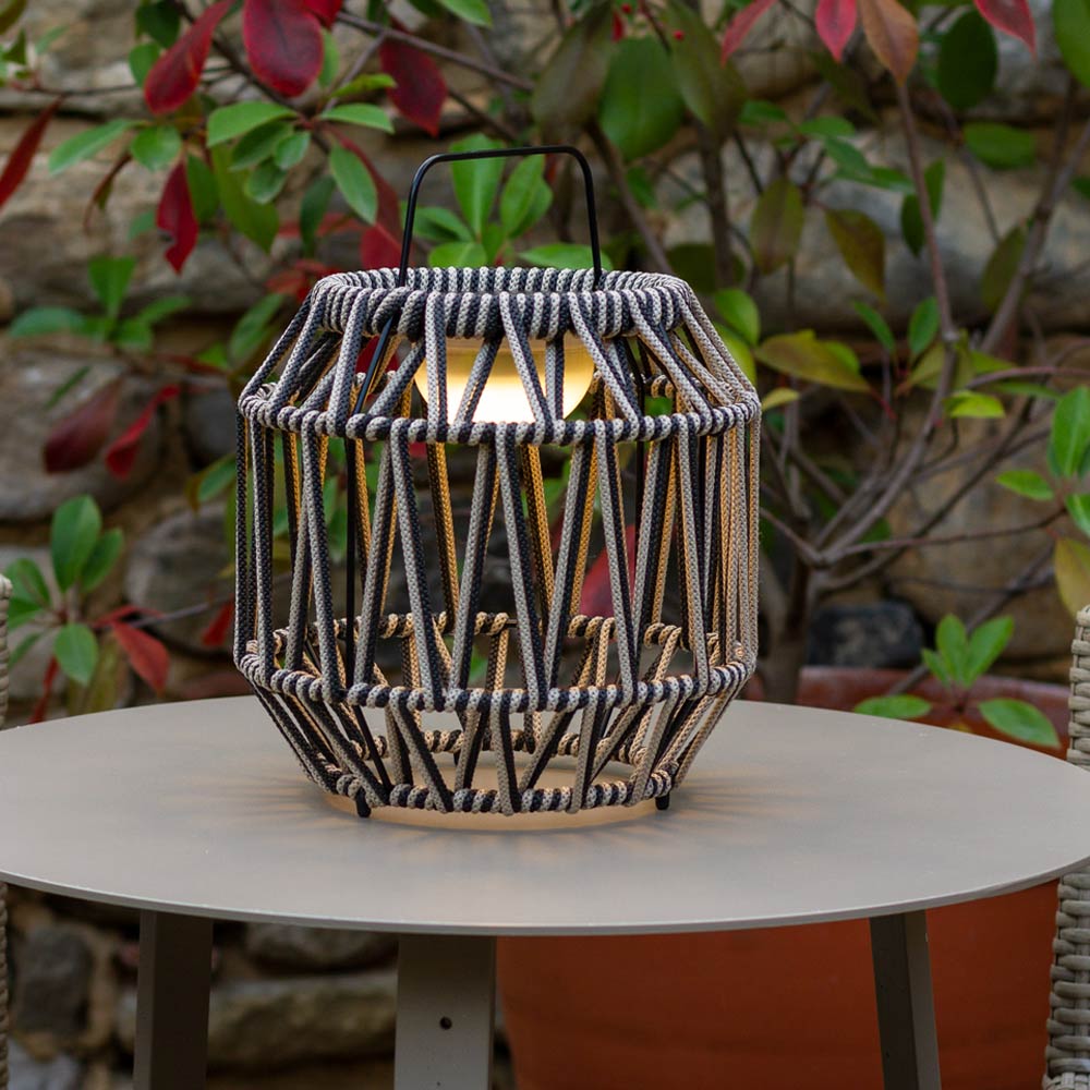 Bauma Outdoor LED Rechargeable Table Lamp in Outside Area.