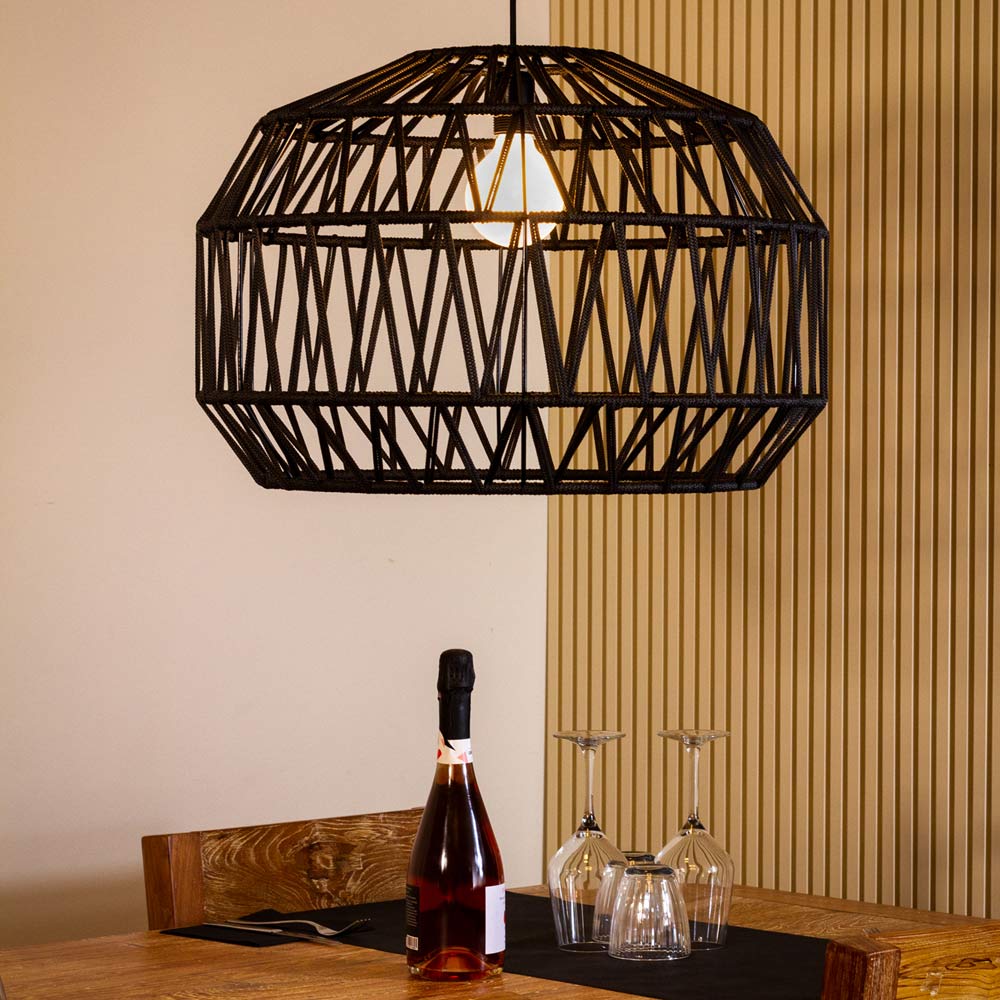 Bauma Outdoor Pendant Light in dining room.