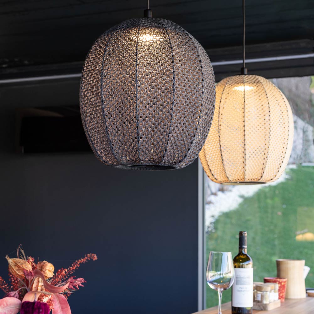 Cala Outdoor LED Pendant Light in living room.