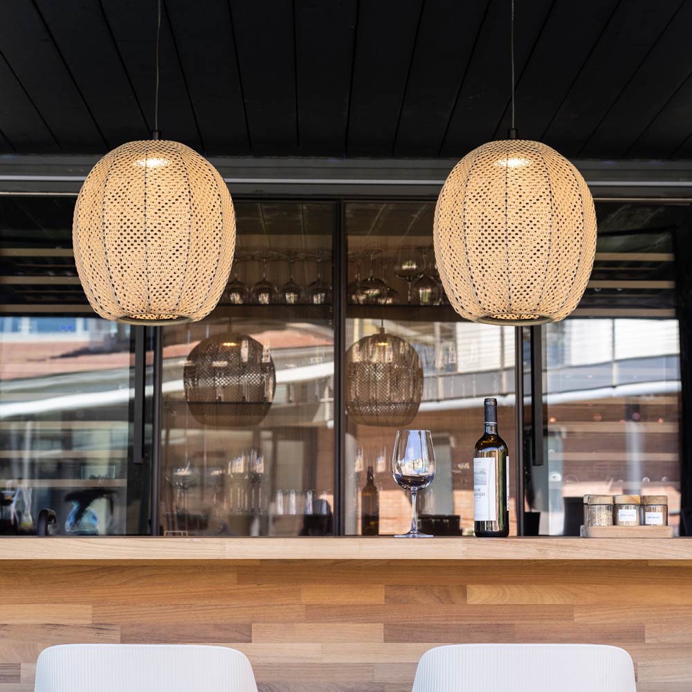 Cala Outdoor LED Pendant Light in Outside Area.