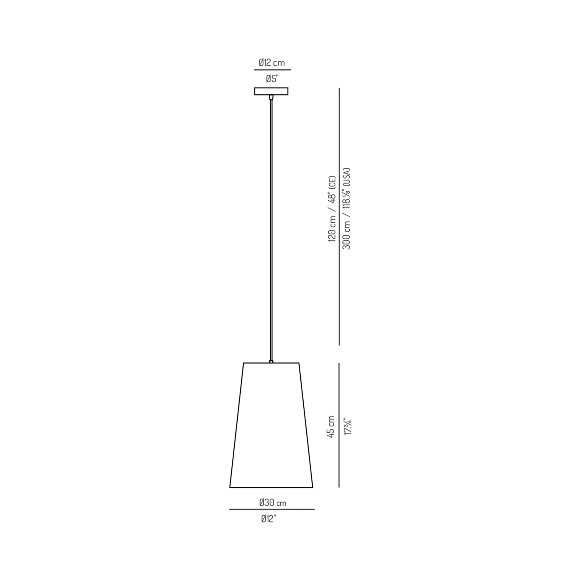 Conet Pendant Light - line drawing.