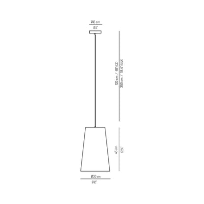 Conet Pendant Light - line drawing.