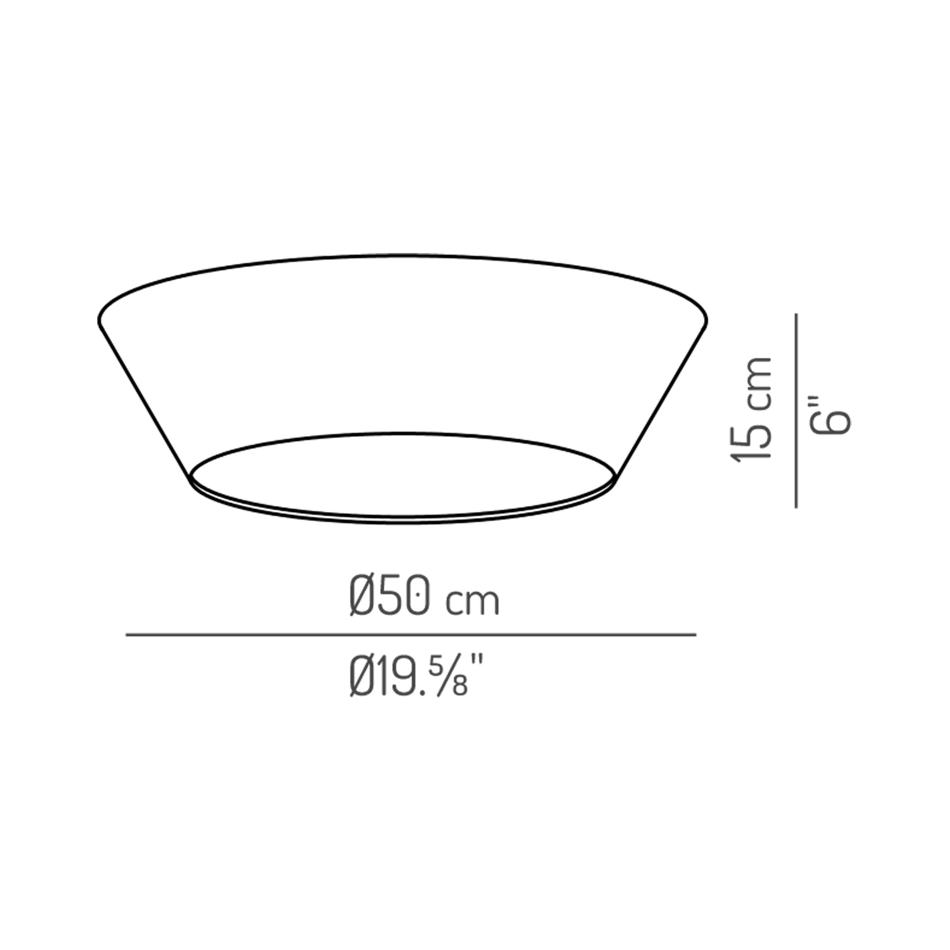 Daya Flush Mount Ceiling Light - line drawing.