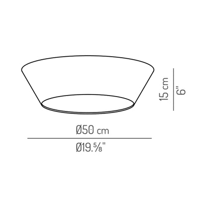 Daya Flush Mount Ceiling Light - line drawing.