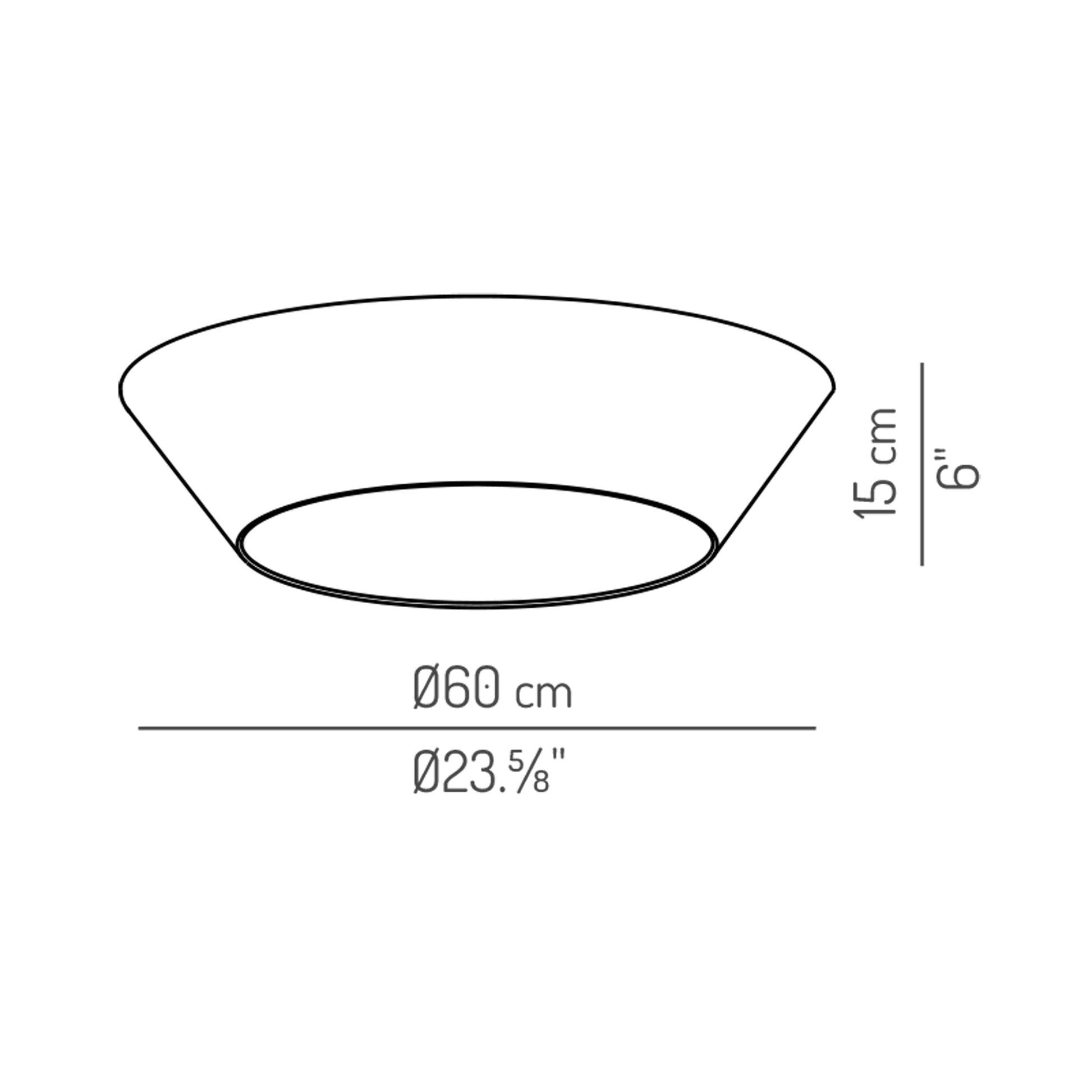 Daya Flush Mount Ceiling Light - line drawing.