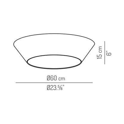Daya Flush Mount Ceiling Light - line drawing.