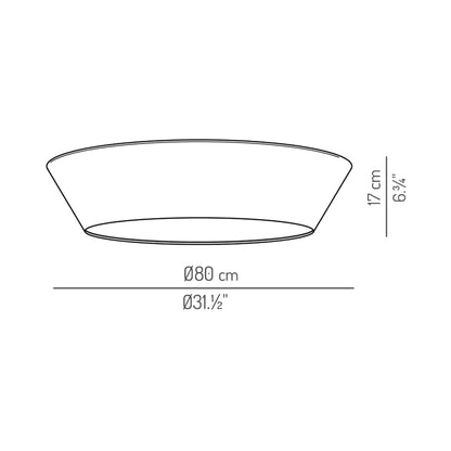 Daya Flush Mount Ceiling Light - line drawing.