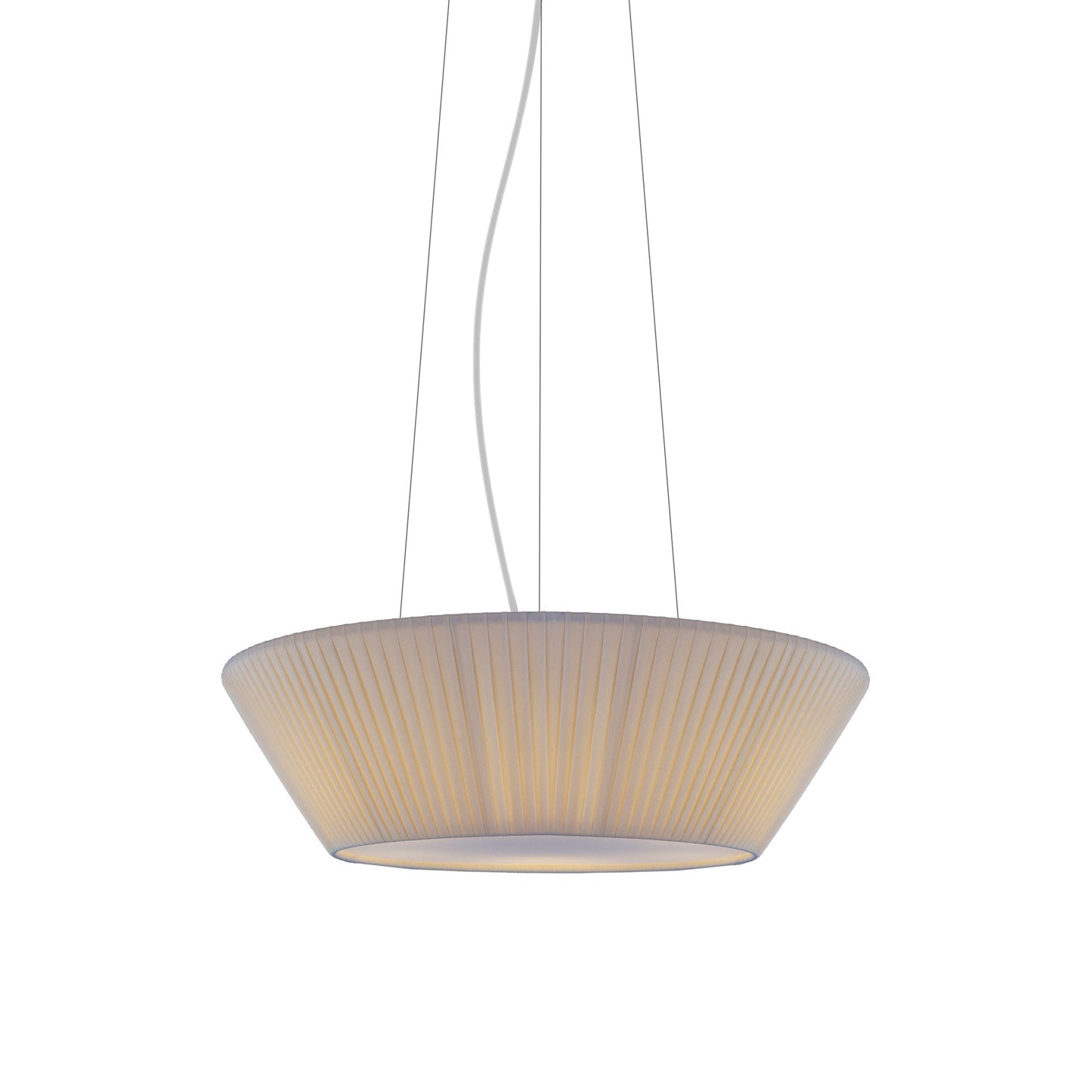 Daya Pendant Light in CRU Pleated Ribbon (3-Light).