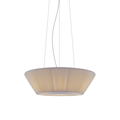 Daya Pendant Light in CRU Pleated Ribbon (3-Light).