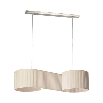 Duna Pendant Light in CRU Pleated Ribbon (Small).