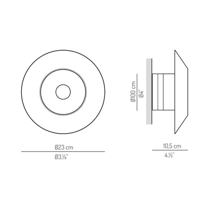 Erol LED Wall Light - line drawing.