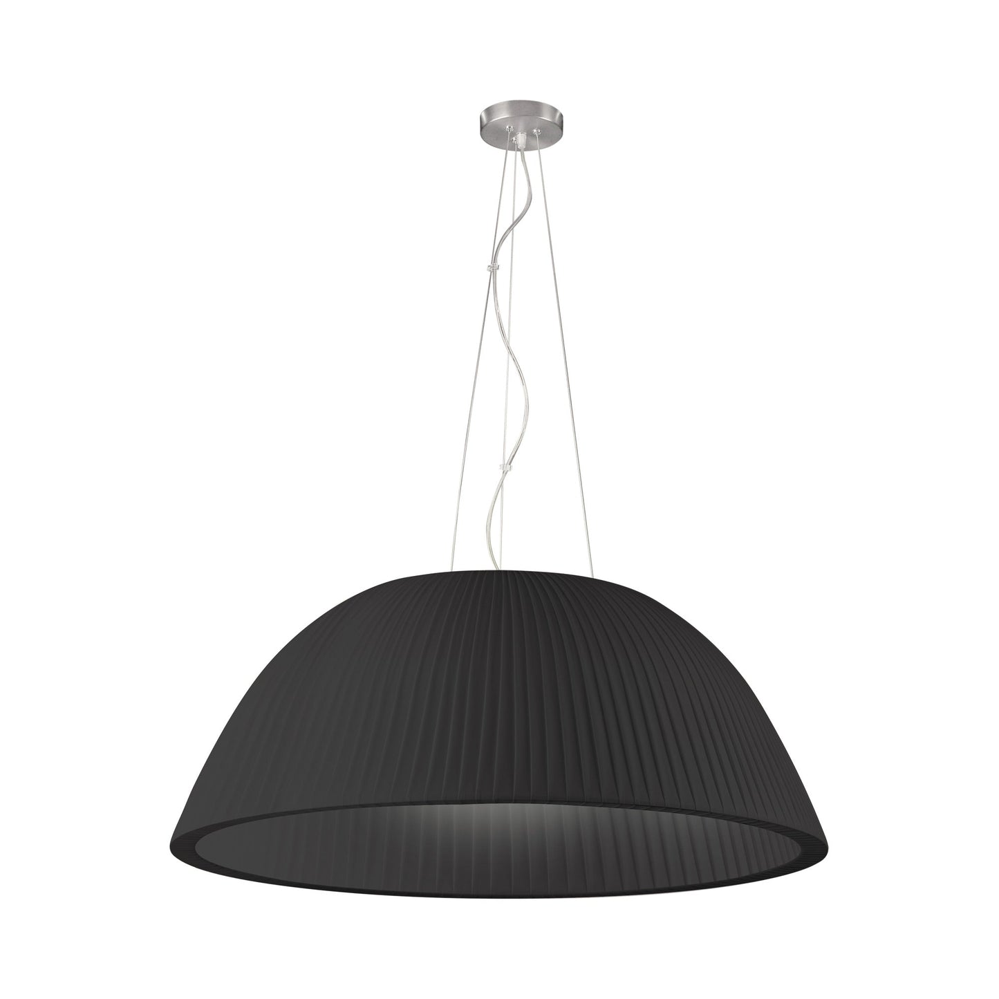 Eva LED Pendant Light in CBK Pleated Ribbon (Medium).
