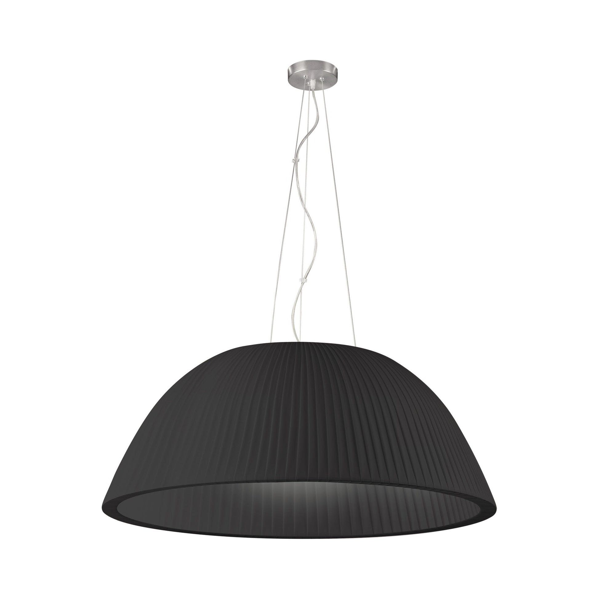 Eva LED Pendant Light in CBK Pleated Ribbon (Medium).