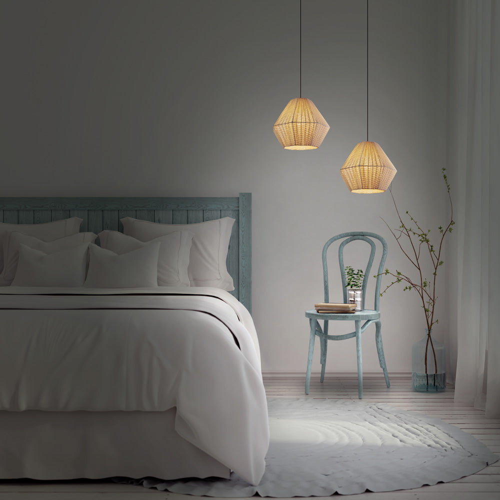 Gemma Pendant Light in bedroom.