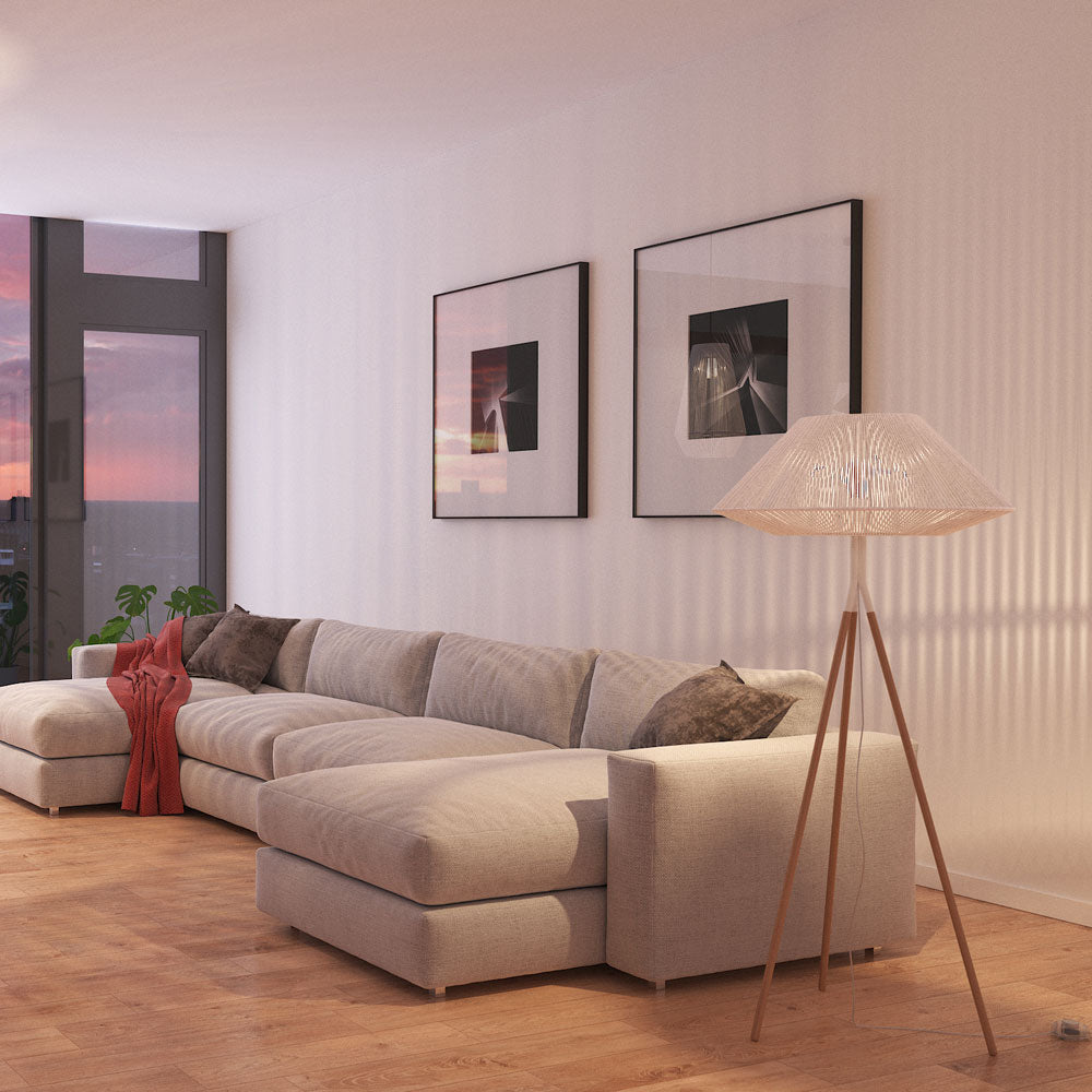 Koord Floor Lamp in living room.