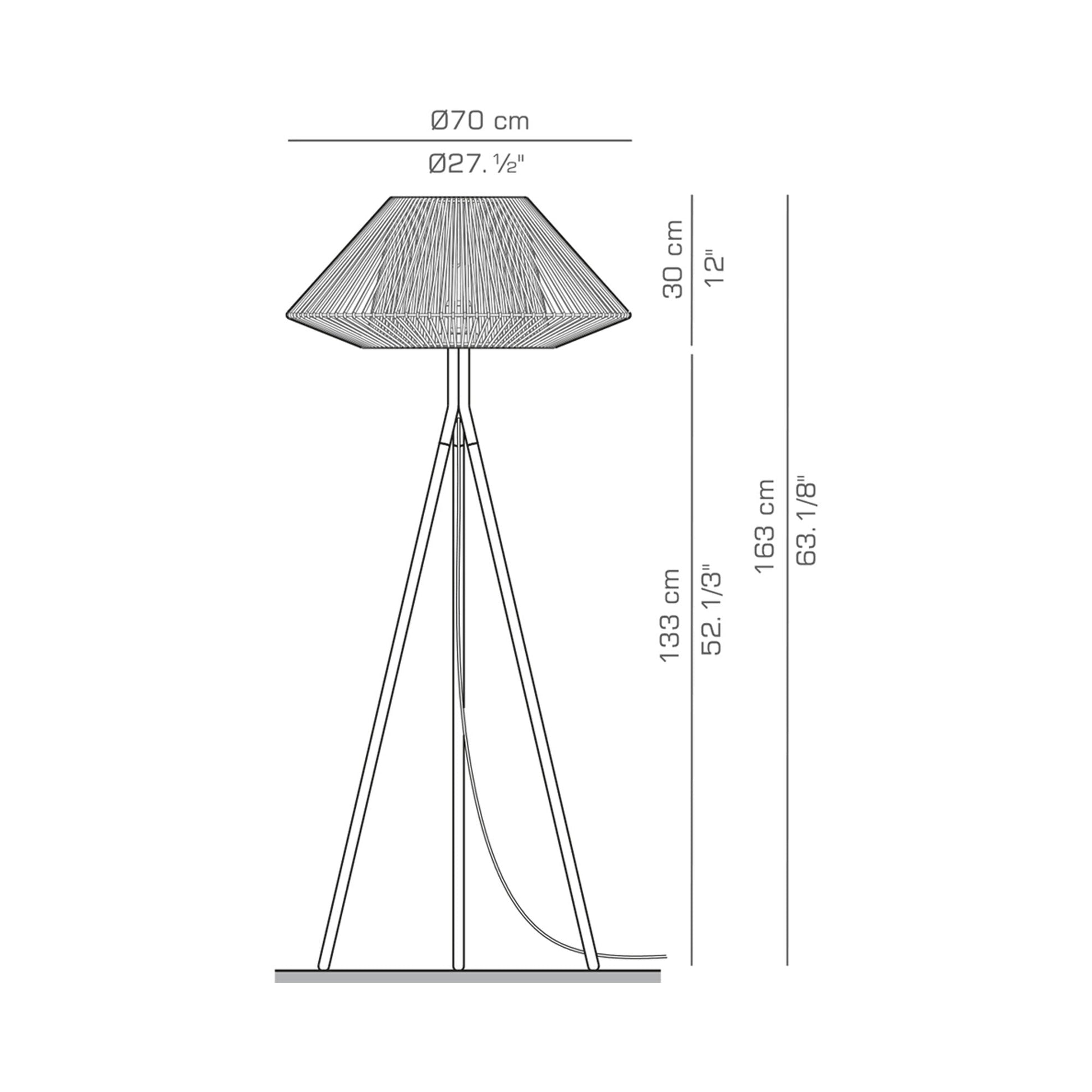 Koord Floor Lamp - line drawing.